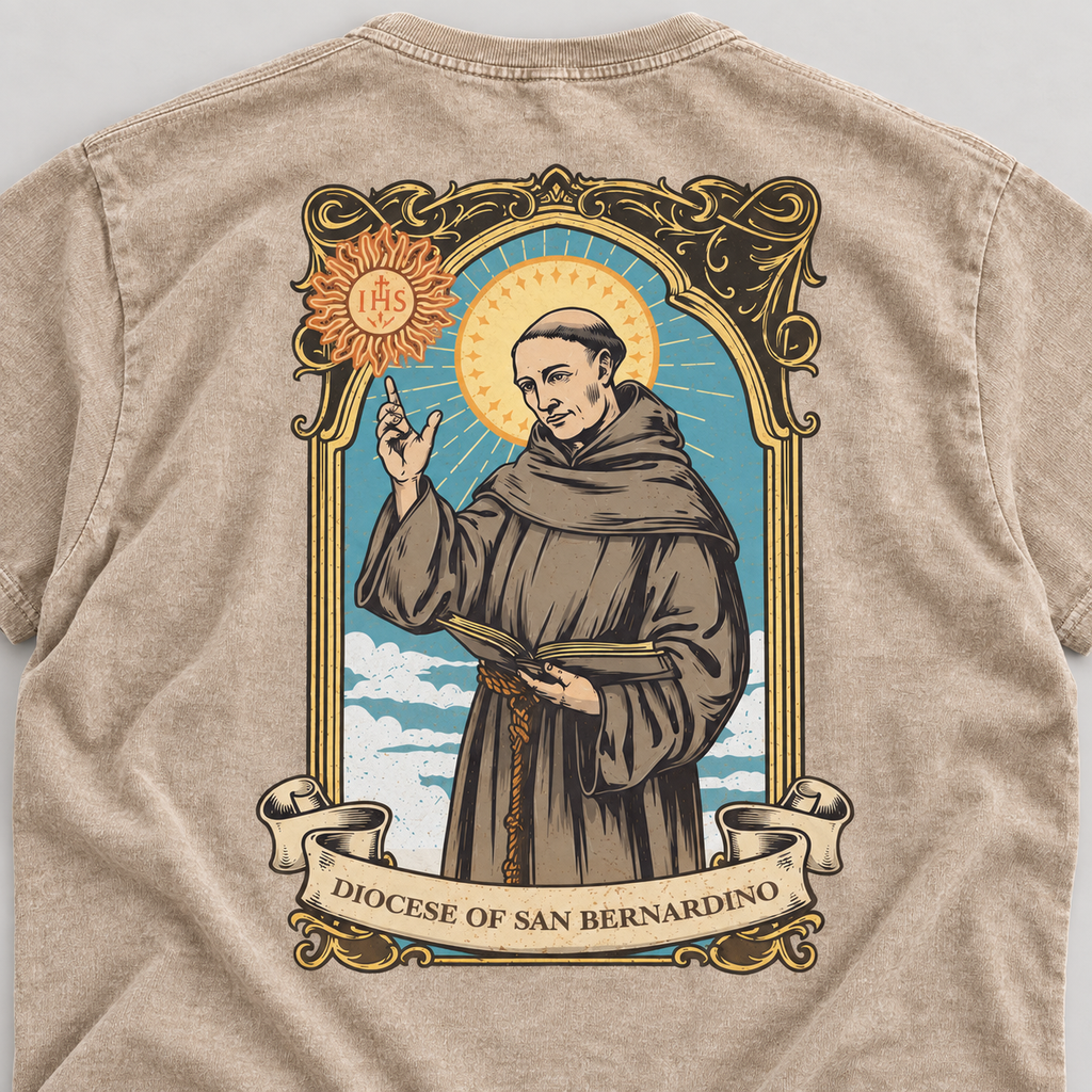 Saint Bernardine T-Shirt — Diocese of San Bernardino