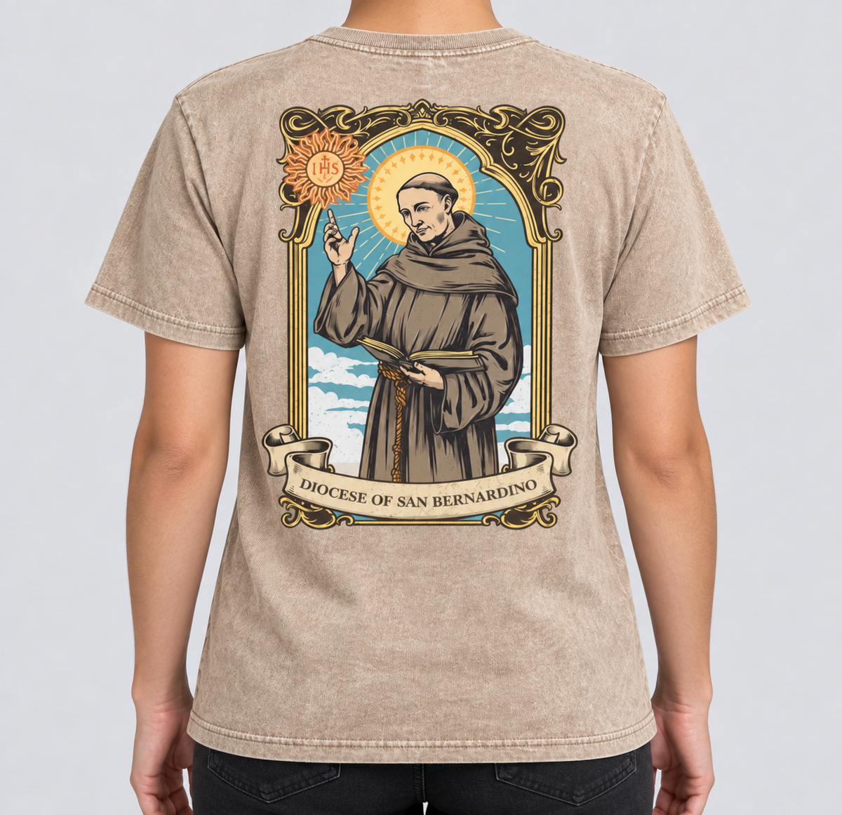 Saint Bernardine T-Shirt — Diocese of San Bernardino — additional view