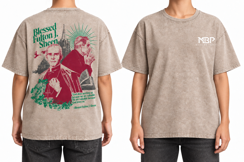 Archbishop Fulton J. Sheen Catholic T-Shirt — additional view